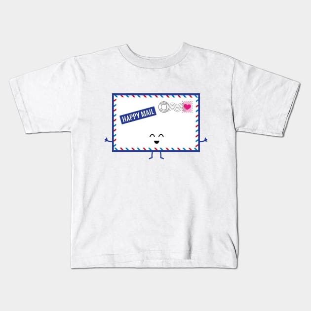 Happy Mail | by queenie's cards Kids T-Shirt by queenie's cards